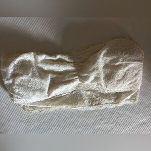 White Hollister Gilly Hicks Lace longline Bandeau bralette, women’s size L